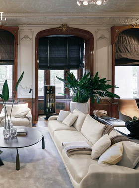 Giorgetti牛皮直排沙发Small-sized single-layer cowhide sofa