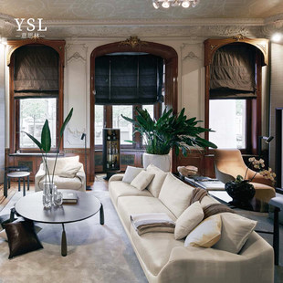 cowhide Giorgetti牛皮直排沙发Small layer single sofa sized