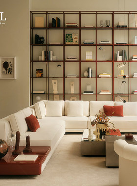 Meridiani布艺模块沙发Large living room module fabric sofa