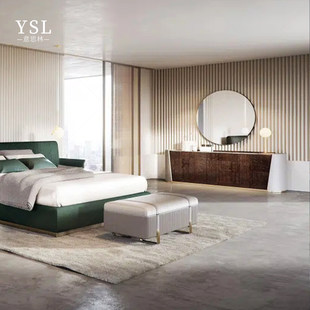 Capital斗柜家具意式 轻奢家用大理石实木收纳柜边柜定制