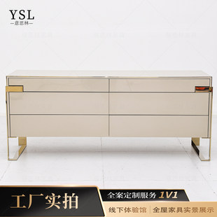 芬迪边柜家具意式 轻奢简约卧室斗柜现代储物柜上海工厂高端定制