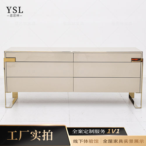 芬迪边柜家具意式轻奢简