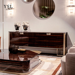 Capital边柜家具意式 轻奢创意简约实木金属别墅餐边柜定制