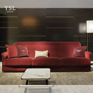 room living with straight sofas Bentley沙发Retro line style