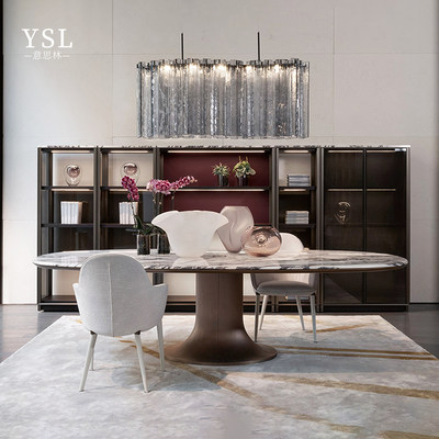 Giorge长餐桌简约大理石S