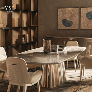 Dining Visionnaire高端长餐桌Luxury Long Marble Table Style