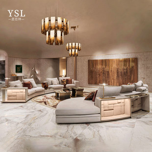 Visionnaire巴比伦沙发Luxury-Style Curved Leather Sofa上海