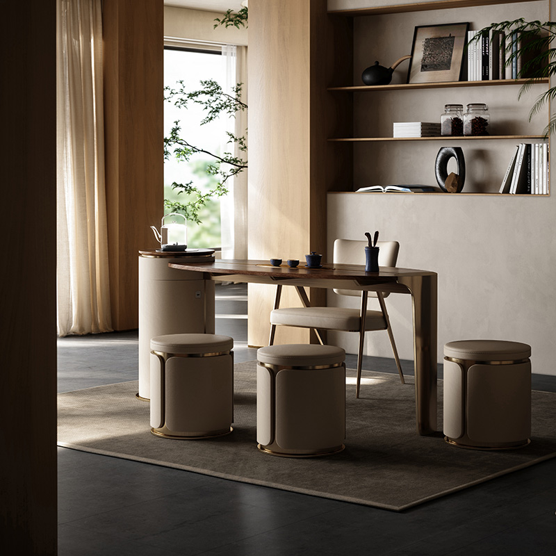 TAZA轻奢柚木茶台别墅