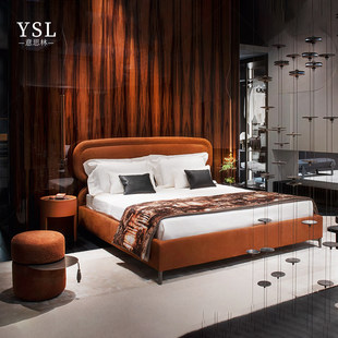 double Giorgetti简约布艺2米双人床Simple meter bed fabric