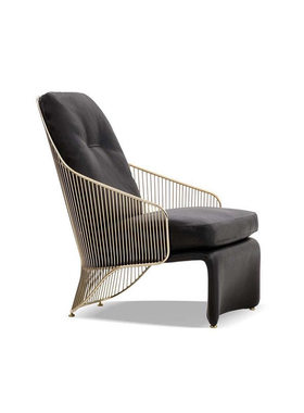 意大利简约轻奢沙发椅 Colette全真皮现代单人休闲躺椅