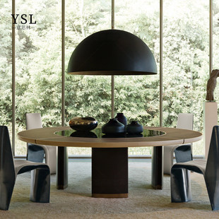 dining Giorgetti极简现代实木餐桌Retro wood solid table style