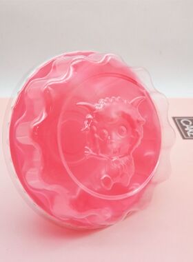 童年小花篮蛋糕盒复古卡通儿童奶油包装盒红色老式手提烘焙花篮盒