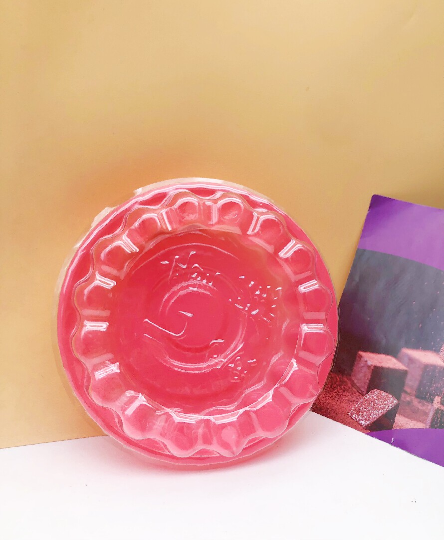 童年小红盒蛋糕盒复古卡通儿童奶油蛋糕小西点红色老式塑料包装盒