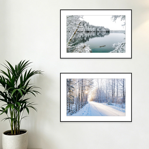 室内家居装饰画雪景小众艺术挂画
