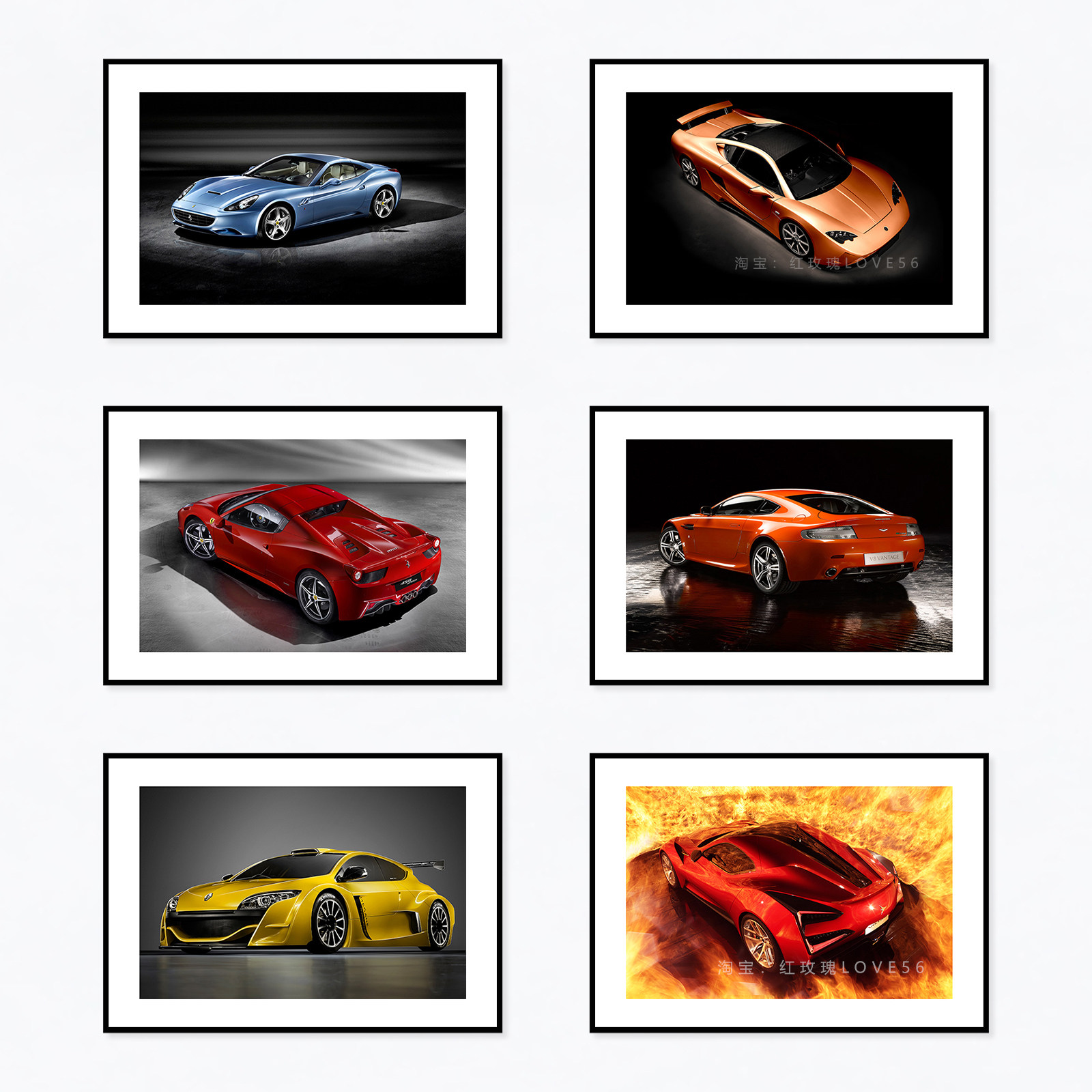 跑车装饰画现代简约挂画儿童房间男孩卧室床头客厅走廊汽车墙壁画,家居饰品,现代装饰画,淘宝优惠券,粉丝福利购,淘宝优惠卷