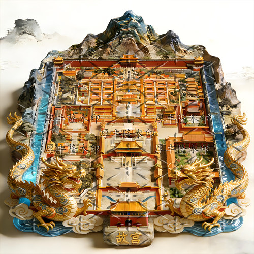 北京故宫博物院金属浮雕冰箱贴