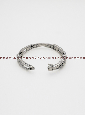 KAMMERHOPA 设计师品牌做旧骷髅细节感镂空手镯925银小众男女新品