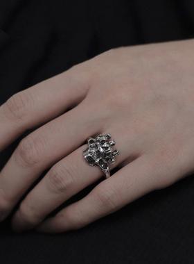 kammerhopa 小众设计师品牌925银戒指骷髅堆叠细节感指环男女新品