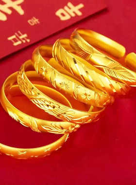 越南沙金开口手镯女款