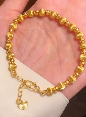 越南沙金拉丝猫眼珠手链女不掉色