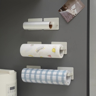 冰箱磁吸卷筒卫生纸架拆分式厨房专用纸巾架保鲜膜架多功能一次性