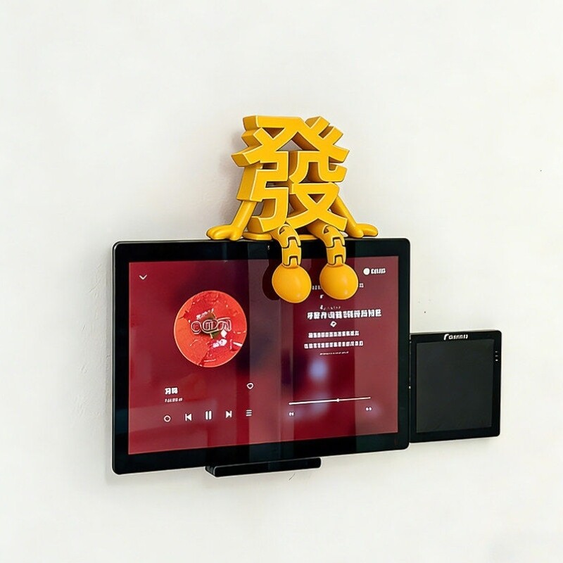 立体福字摆件新年装饰可视门铃智能门锁门把手玄关装饰氛围感布置