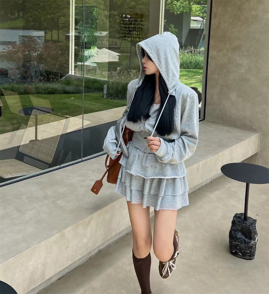 特价春秋新款洋气时尚连帽卫衣套装高腰炸街运动风A字短裙两件套,女装/女士精品,时尚套装,淘宝优惠券,粉丝福利购,淘宝优惠卷