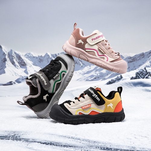 帕丁顿熊童鞋小童运动加绒女宝宝学步鞋男童棉鞋二棉机能鞋防滑鞋