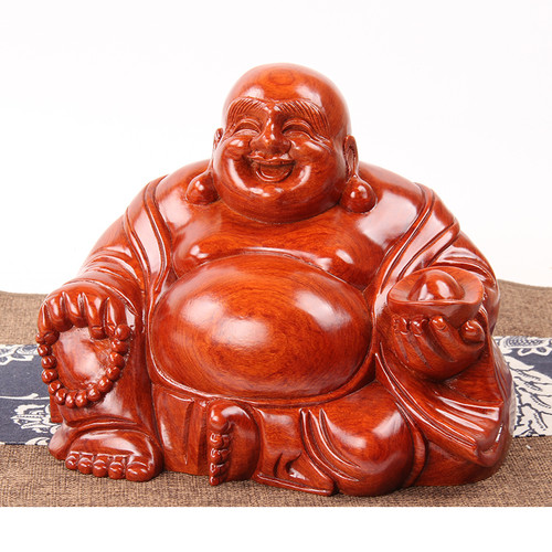 红木弥勒佛花梨实木大肚笑佛摆件
