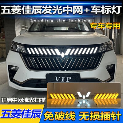 五菱佳辰发光中网灯+车标灯