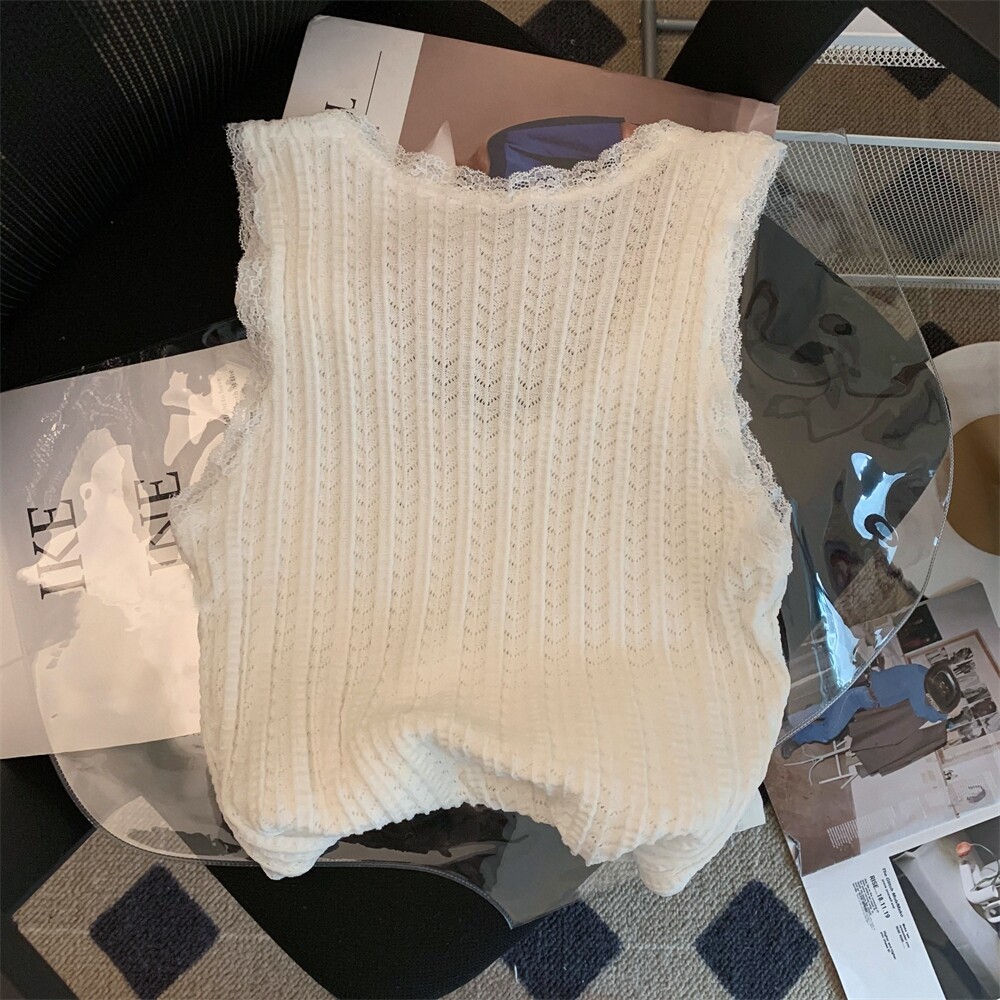대외 무역 마지막 싱글 여성 의류 정리 레이스 신축성 조끼 멜빵 여성 슬림 이너 레이어드 탑