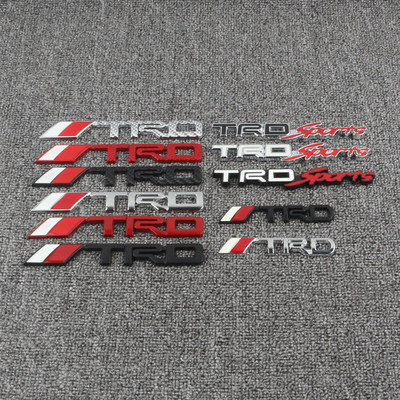 适用于凯美瑞锐志雷凌亚洲龙改装TRD车贴侧标金属车标尾标中网标