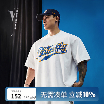 美式潮牌印花短袖男女纯棉宽松