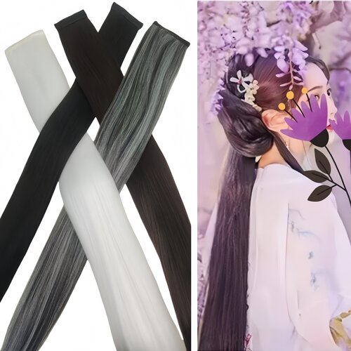 古装假发片单头高温丝发排马尾发