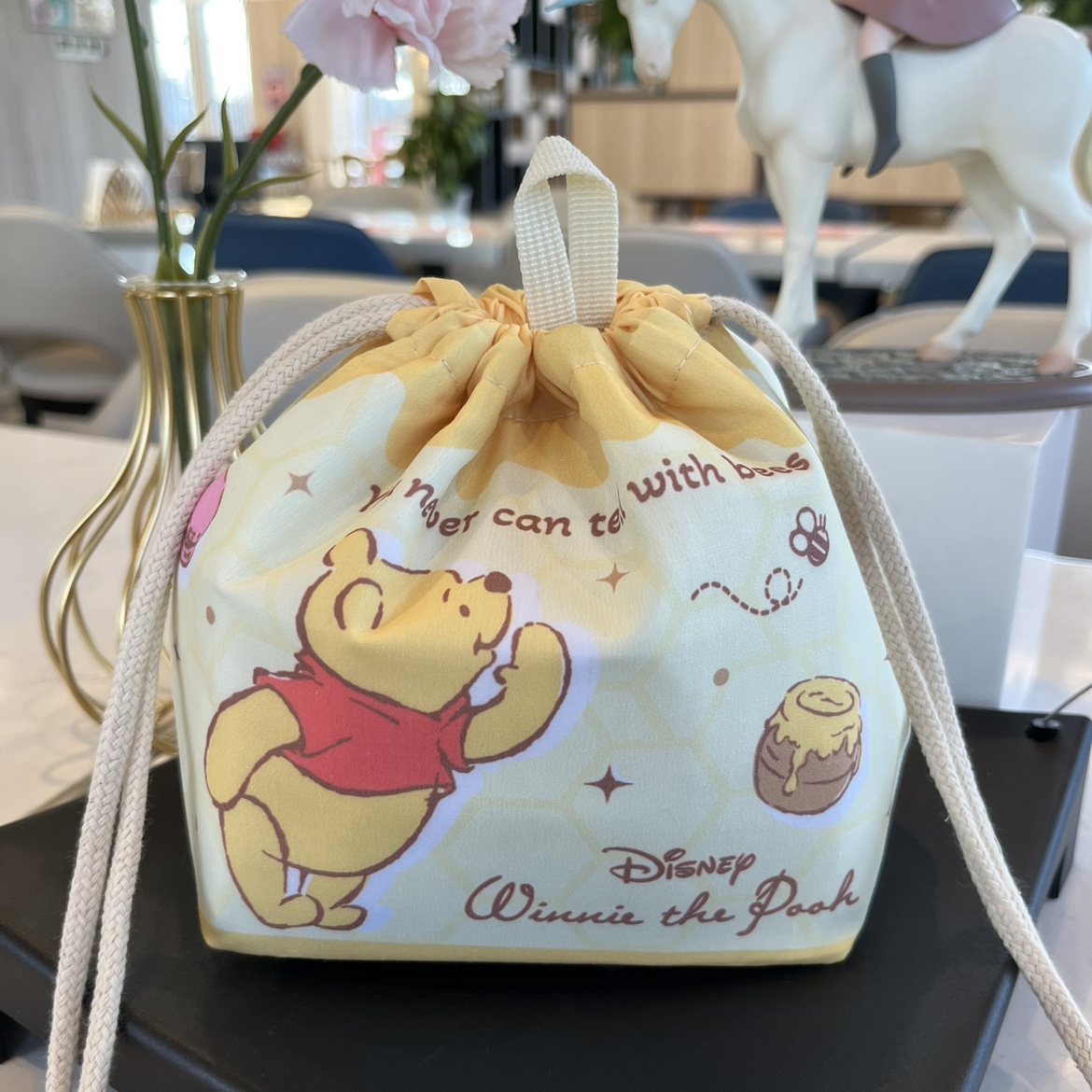 日单维尼熊噗噗熊保温保冷铝箔内胆饭盒包水果包便当包儿童零食包