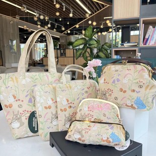 出口日本豆龙蓝色哥白林编织手提袋拎包斜挎包托特包口金包收纳包