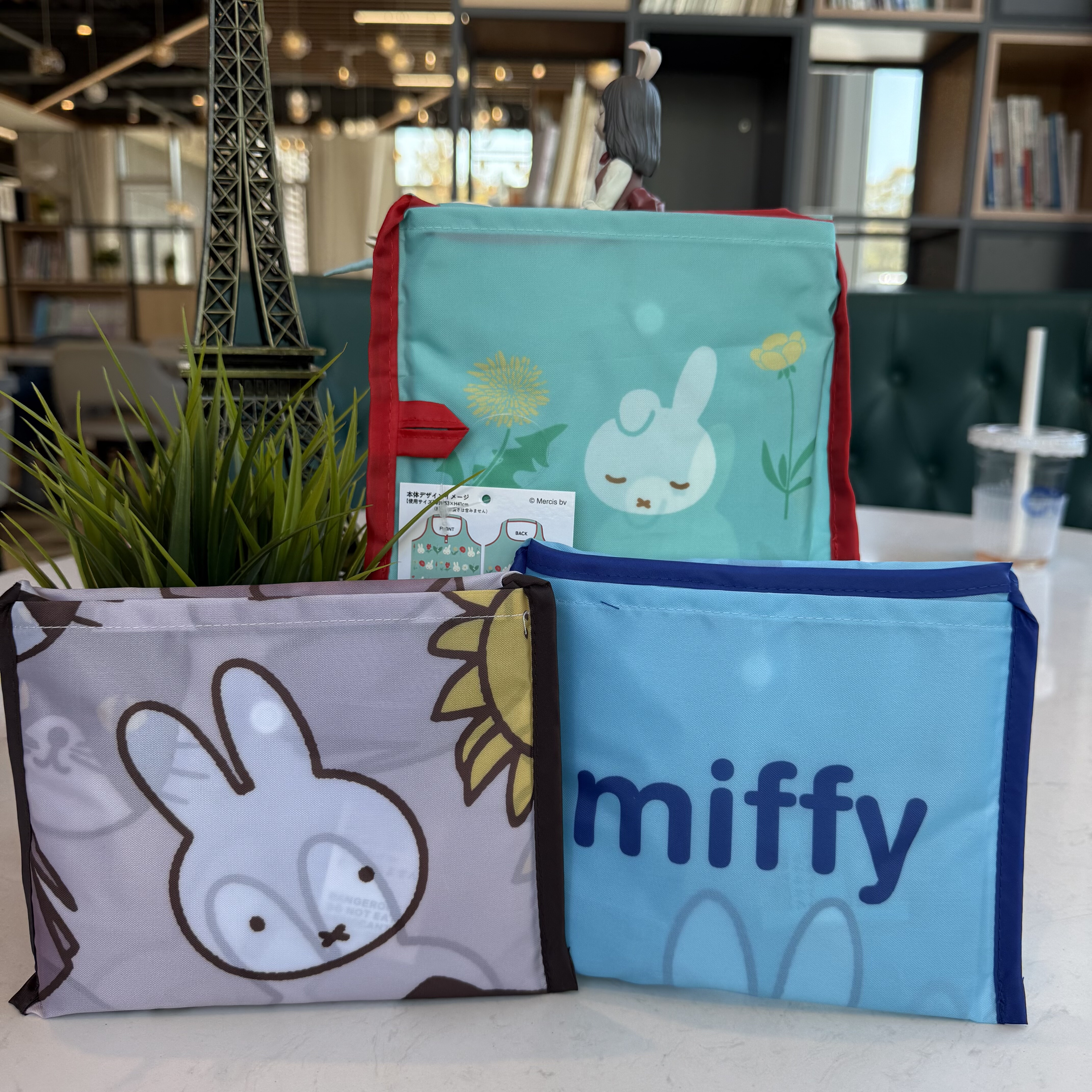 出口日单兔子卡通印花可折叠环保袋大容量超市购物袋轻便买菜袋子