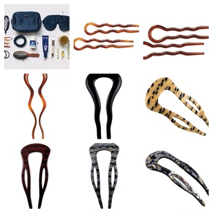 美国代购Camila Paris法国U型波浪盘发夹发簪发钗发卡丸子头醋酸