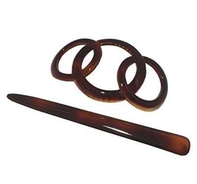 法国醋酸圆形发簪丸子头