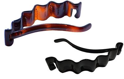 法国醋酸光面黑色发夹