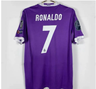 16 17 Vintage Real Madrid RONALDO BALE RAMOS Classic Jersey