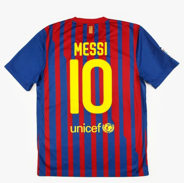 11 12 Barcelona XAVI DAVID VILLA MESSI Classic Soccer Jersey