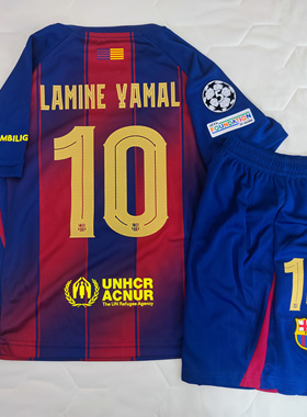2025-26Barcelona Kids kits GAVI  LAMINE YAMAL Soccer Jersey