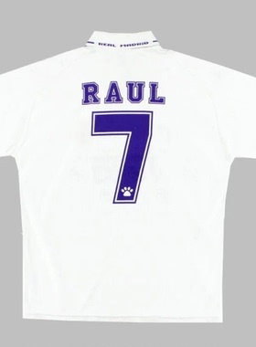 Retro 96 97 Real Madrid RAUL Redondo Vintage Soccer Jerseys