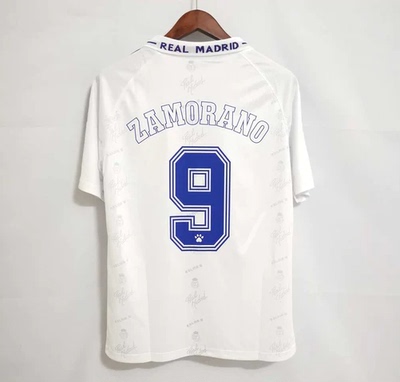 94 96 Real Madrid LAUDRUP ZAMORANO MIJATOVIC Soccer Jersey
