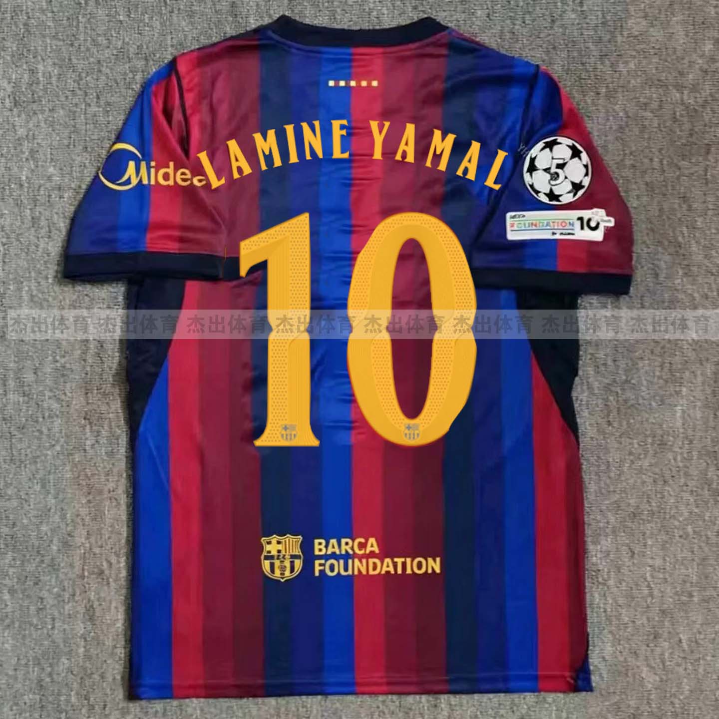 26/27 Barcelona Soccer Jersey Shirt Lewandowski LAMINE YAMAL - 实物图