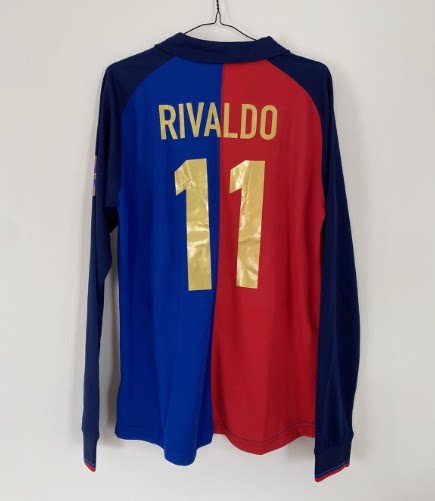 1999 Barcelona Long RIVALDO XAVI 100th Anniversary Jerseys