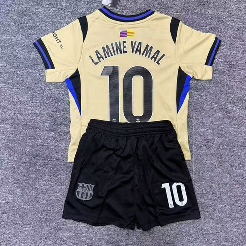 2025/26 Barcelona Kids kits GAVI LAMINE YAMAL Soccer Jersey