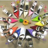 细跟超尖头百搭包头懒人半拖鞋 新款 女外穿2025欧美夏季 高跟凉拖鞋