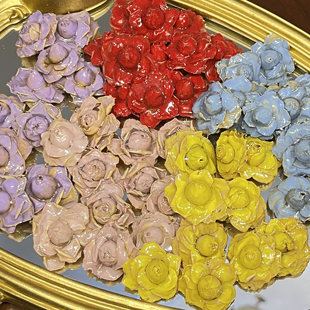 滴胶永生玫瑰手掰花花头DIY耳环项链戒指材料真干饰品半成品配件